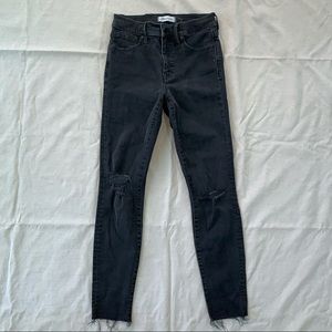 Madewell black 9” high rise skinny jeans